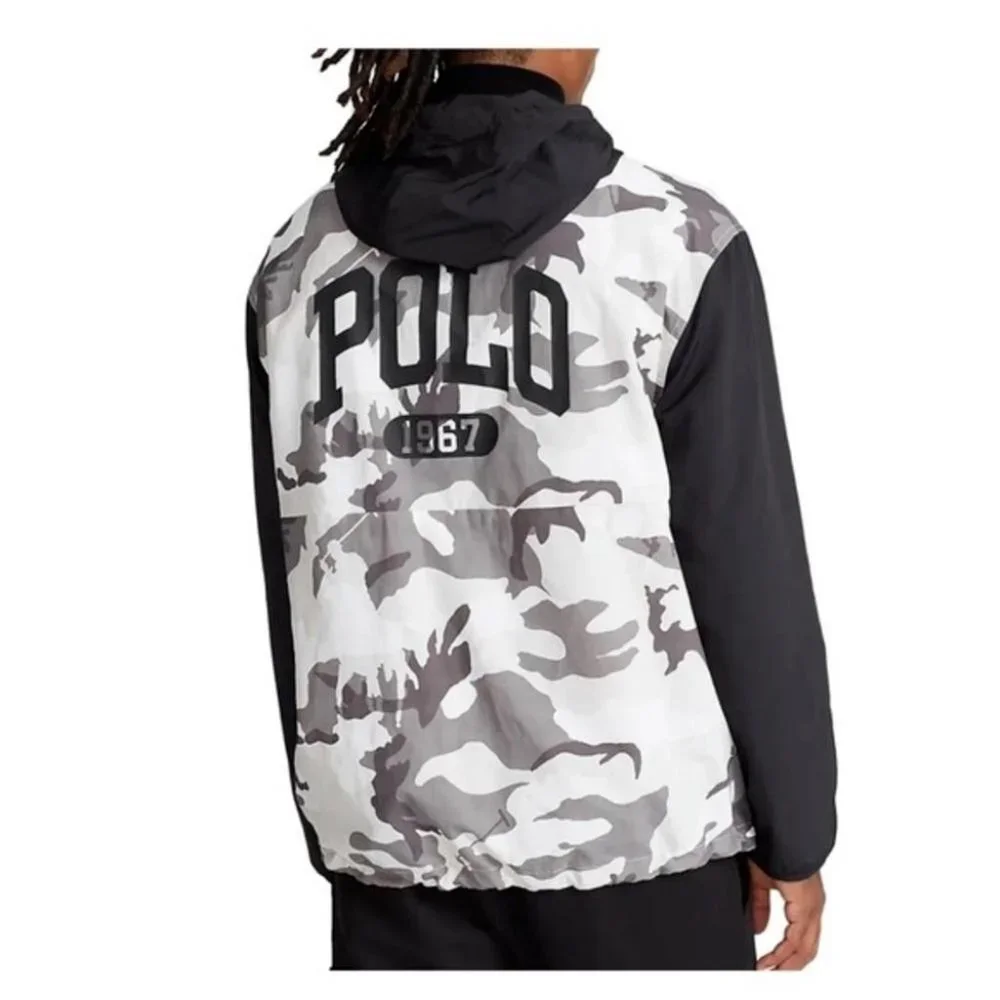 Polo Ralph Lauren Water-Repellent Camo Pullover Windbreaker Jacket